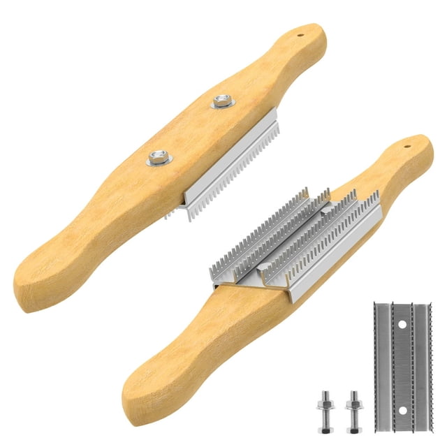 MesaSe Buffing Wheel Rake 15inch Sturdy Polishing Wheel Rake with Spare Steel Rake Tooth Durable Polishing Rake with Wooden Handle Remove and Clean Compounds from Buffing Wheels