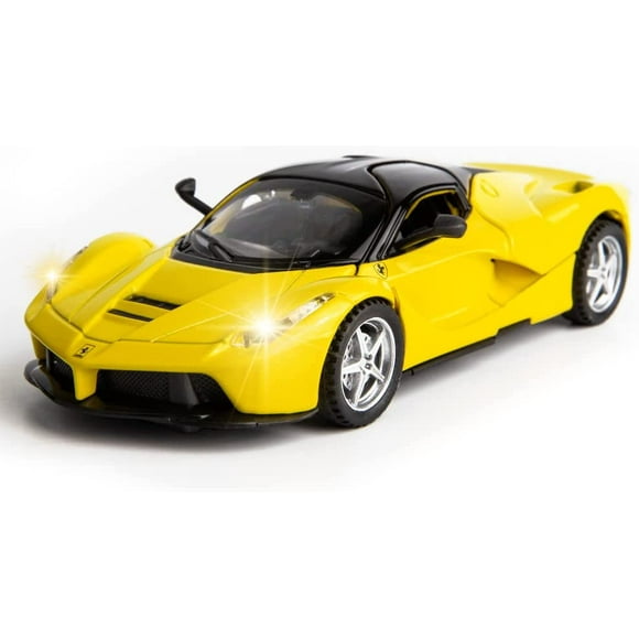 1/32 Model Car for Ferrari Race and LaFerrari Toy Car Pull Back Alloy Diecast Model Vehicles Door Can Be Open for Boys Adults Girl Gift (Red)