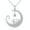 H-White, variant on Cat Necklace for Women Men 18k White Gold Plated 925 Sterling Silver Diamond Cat Necklace Cat on Moon Necklace Rhinestone Cat Pendant for Women Cute Cat Jewelry, Box Chain 50cm