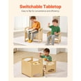 thumbnail image 3 of Set de mesa y silla de destete VEVOR Montessori de madera de 1 a 5 años, 3 of 9