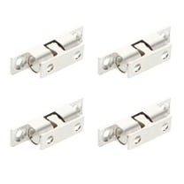 4 Pcs Cabinet Door Catch Clip Buckle Spring Loaded Pin Knobs Silver