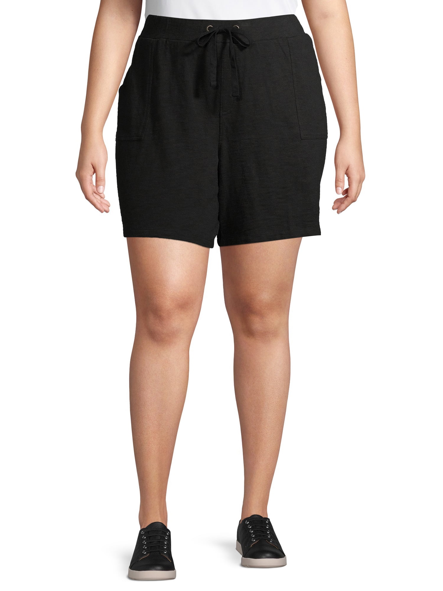 Terra /& Sky Womens Plus Size Knit Shorts