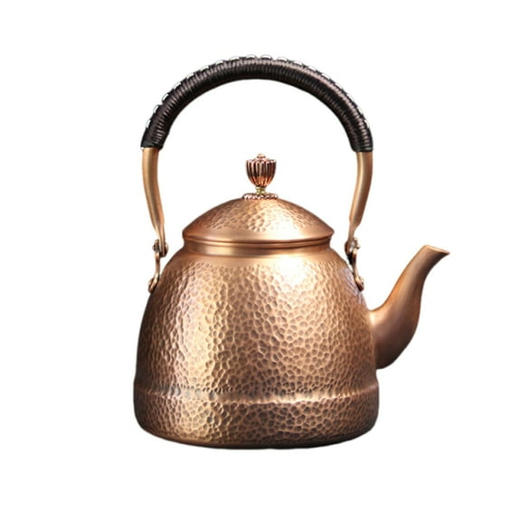 Copper kettle, vintage teapot made of hammered copper, handmade Chinese teapot, boiling teapot, tea and coffee pot for gas and electric stoves