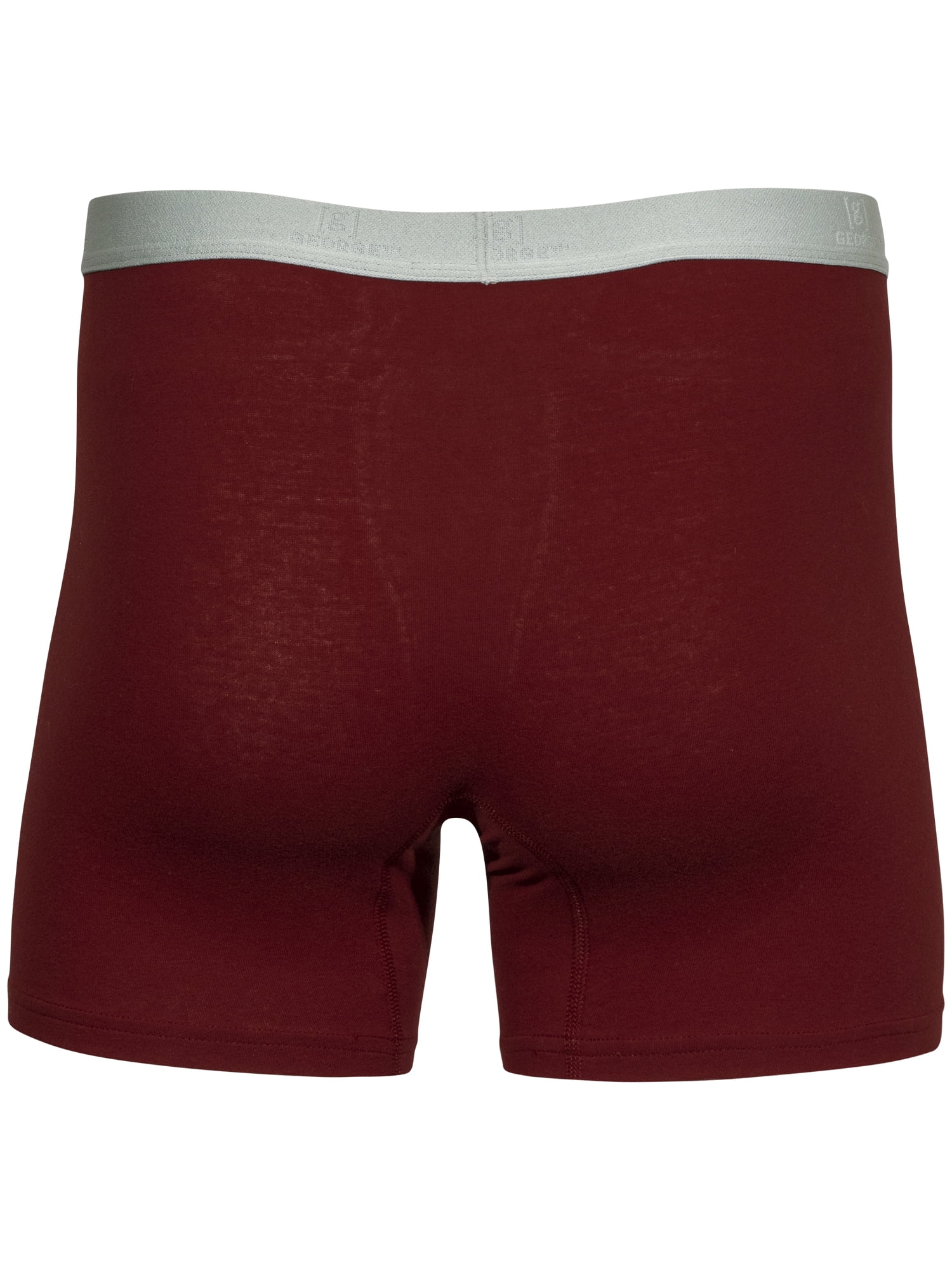 George Men's Cotton Stretch Regular Leg Boxer Briefs, 6-Pack