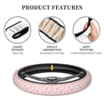 thumbnail image 5 of Lsque Cute Rabbit Carrot Ultra Soft Car Steering Wheel Cover for Women, Standard 15 inch Size for Truck Van SUV Auto, 5 of 8