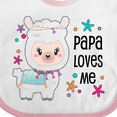 thumbnail image 4 of Inktastic Papa Loves Me Cute and Happy Llama Boys or Girls Baby Bib, 4 of 4