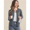 thumbnail image 2 of Women's Crew Neck Button Down Long Sleeve Cardigan for Women Classic Soft Ladies Cardigan Sweater Coat, 2 of 5