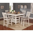 thumbnail image 4 of Topline Home Furnishings Antique White Counter-height 5pc Dining Set, 4 of 5