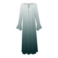thumbnail image 4 of BangWanChi Long Dresses for Women Women'S Casual Dresses Casual Dresses for Women Women's Button Casual Christmas Print Pleated Long Sleeved Round Neck Knee Length Dress, 4 of 4