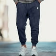 thumbnail image 5 of Dalix Ghost Embroidery Washed Midweight Jogger Fleece Sweatpants Soft Lounge Pant Drawstring Waistband Pockets Mens in Denim Blue 2XL XX-Large, 5 of 5