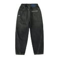 thumbnail image 5 of TBWNWG Boys Pull on Jeans,Boys' Wide Leg Jeans Loose Fit Denim Vintage Trousers Casual Wide Leg Jeans Streetwear,Size 6-7 Years, 5 of 9