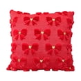 thumbnail image 2 of Yeciiwht Christmas Pillow Covers 18x18in，Knitted Bow Pillow Cases Decorative Throw Pillow Covers with Heart Accents for Home Christmas Decor 4 Colors, 2 of 7