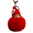thumbnail image 1 of EGNMCR Keychains Cute PomPom Sleeping Key Chains Keyrings Bags Pendant Key chain, 1 of 2