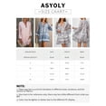 thumbnail image 2 of Asyoly Women Autumn V Neck Long Bell Sleeve Dress Swing Babydoll Dresses For Women, 2 of 3
