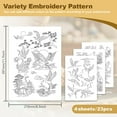 thumbnail image 2 of 23Pcs Cranes Water Soluble Hand Sewing Stabilizers 8.3"x11.7" Cranes Bird Landscape Embroidery Pattern Stabilizer 4 Sheets Animal Stick and Stitch Embroidery Paper Sticker, 2 of 8