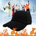 thumbnail image 2 of iHPH7 Golf Hat Winter Hat Fleece Hat Teddy Baseball Hat Sun Caps for Women, Black One Size, 2 of 4