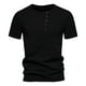 thumbnail image 2 of Playera Elvqul de Caballero Negro Economicas Algodón Manga Corta Liso Cuello Redondo, 2 of 7