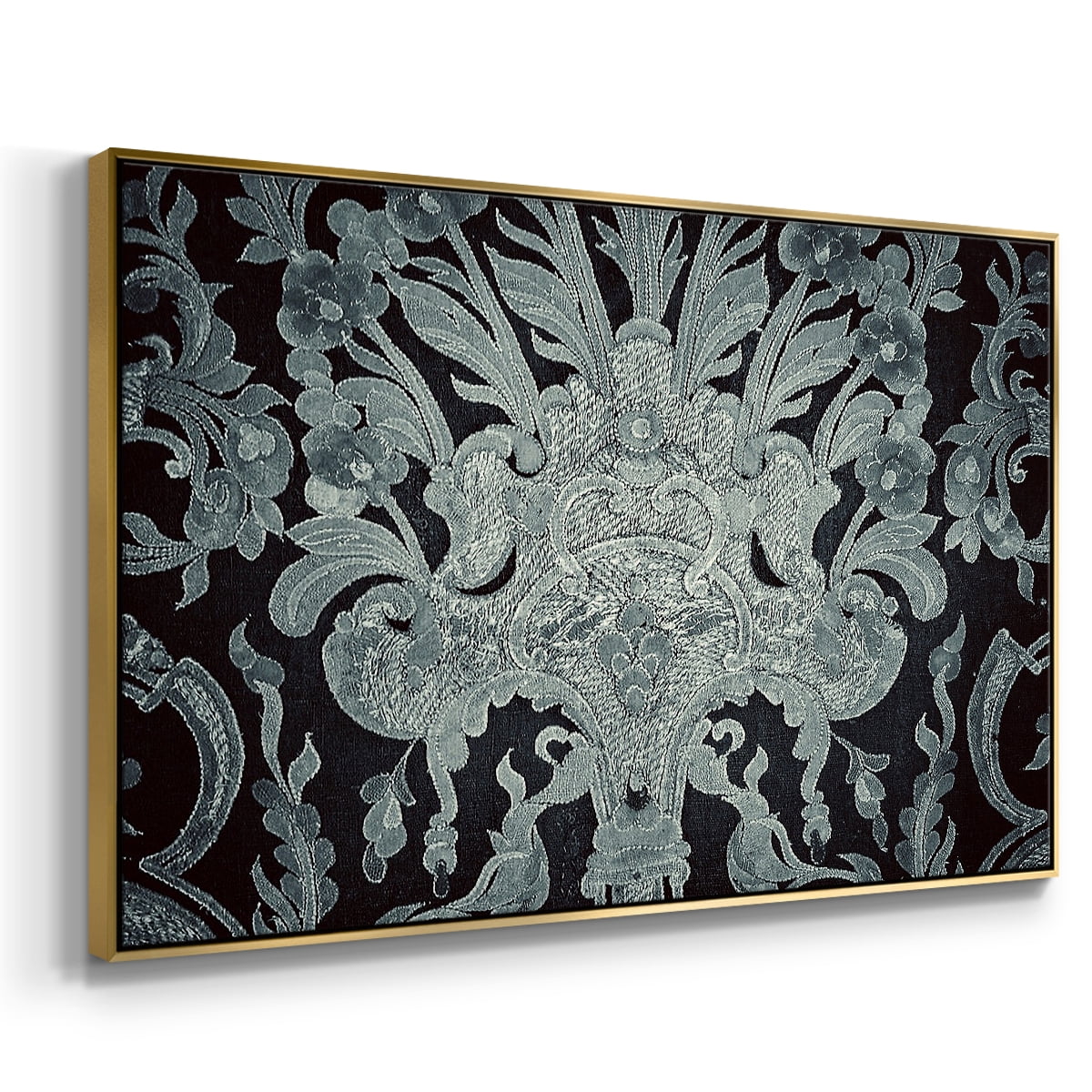 Vintage Abstract Print-XXVI Framed in Gold Wood Gallery Wrapped Canvas 17 in. x 25 in.