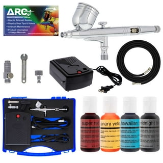 Pro 1/5 HP Airbrush Air Compressor Airbrushing Kit w/ 3L Tank and 6FT Hose  Multipurpose for Spraying Cake Decorating Tattoo Nail Craft Painting
