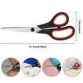 thumbnail image 2 of Jonce Scissors 8 Inch 3-Pack, Ultra Sharp Stainless Steel Shears with Comfort Grip Handles for Office, Sewing, Fabric, Craft, Home, Teacher Supplies, Left/Right Handed, 2 of 7