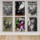 thumbnail image 2 of Póster de banda de rock de Sonic Youth, impresiones de arte de pared, pintura en lienzo, póster para sala de estar familiar moderna, decoración del hogar, 2 of 5