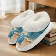 thumbnail image 6 of POLERO Sea Turtle Beach Print Women Slippers Comfortable Thick Sole House Slippers for Woman Warm House Bedroom Shoes, Size 8-9, 6 of 7