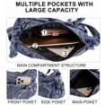 thumbnail image 4 of PULLIMORE Women's Retro Denim Shoulder Bag Crossbody Handbags Casual Style Lightweight Jean Tote Hobo Purse, 4 of 7