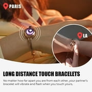 TOTWOO Touch Bracelets for Couples, Vibration & Light up for Love Couples | Long Distance Relationship Gifts for Girlfriend