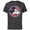 Charcoal, variant on Mickey Mouse Red White and Blue Retro Americana - Short Sleeve Cotton T-Shirt for Adults - Customized-Black