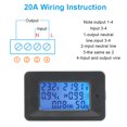 thumbnail image 4 of 20A Digital Voltage Meter Energy Meter LCD 5KW Power Factor Energy Frequency Meters Voltmeter Ammeter Current Amps Watt Meter Tester Detector Indicator, 4 of 8