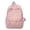 Pink, variant on 15Inch Soft 3D Checkerboard Backpack for Teen,Versatile Casual Backpack,Solid Color Design, Casual Drawstring Zipper Daypack For Junior And Senior High School Students