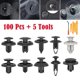 thumbnail image 4 of Juego de remaches de pasador de empuje automático Clips de guardabarros de Panel embellecedor de puerta de plástico práctico 100 Uds., 4 of 9