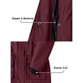 thumbnail image 5 of wantdo Women's Plus Size Puffer Coat Windproof Winter Coat Thickened Parka Wine Red 4X, 5 of 8