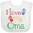 thumbnail image 3 of Inktastic I Love My Oma Grandchild Boys or Girls Baby Bib, 3 of 4
