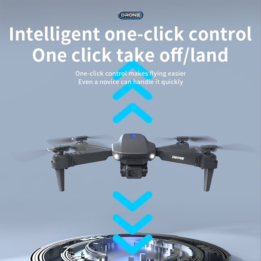E88 Drone with HD Dual Camera, Mini Drone Foldable RC Quadcopter with Brushless Motor, Toys Gifts for Kids and Adults Beginners, Black