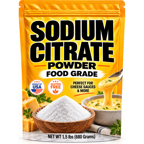 Sodium Citrate Powder 1.5 lbs – Food Grade Thickener For Cooking, Baking and Cheese – Premium Emulsifier – By Fit Lane Nutrition