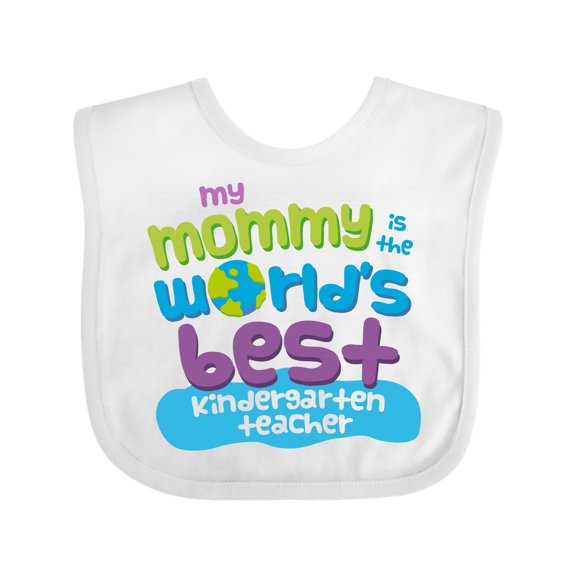 Inktastic Kindergarten Teacher Mom Boys or Girls Baby Bib