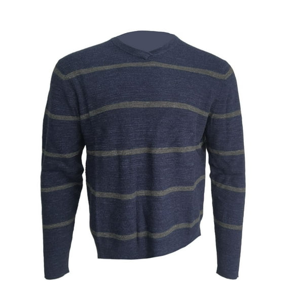 GRAYERS Men's Charcoal Round Neck Cotton Sweater, Blue, X-Large