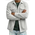thumbnail image 6 of Blmnix Guide Mens Shirt Cotton Shirts Western Shirts Shirt Collared Long Sleeve Gray Athletic Shirts for Men,XL, 6 of 7