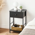 thumbnail image 3 of DSSTYLES Nightstand with Drawer and Shelf, Wood End Table Side Table Beside Table Nightstands for Bedroom Living Room College Dorm, Black, 3 of 9