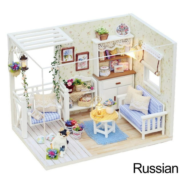SharkTRUE DIY Small House Little Cat Diary Handmade House Building Model Toy