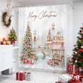 thumbnail image 4 of Christmas Shower Curtains for Bathroom, Farmhouse Xmas Tree Gifts Snowflake Waterproof Fabric Shower Curtain, Decorative Bathroom Curtain for Bathtub, 72"x84", No Hooks Included, 4 of 9