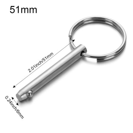 6 Sizes Quick Release 316 Stainless Steel Marine Grade Ball Pin Rowing Boat Accessories Deck Hinge Marine Boat Bimini Top 51MM