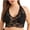 Black-04, variant on Mittory Bralettes for Women Lace Wireless Bra V Neck Racerback Crop Top Adjustable Lingerie