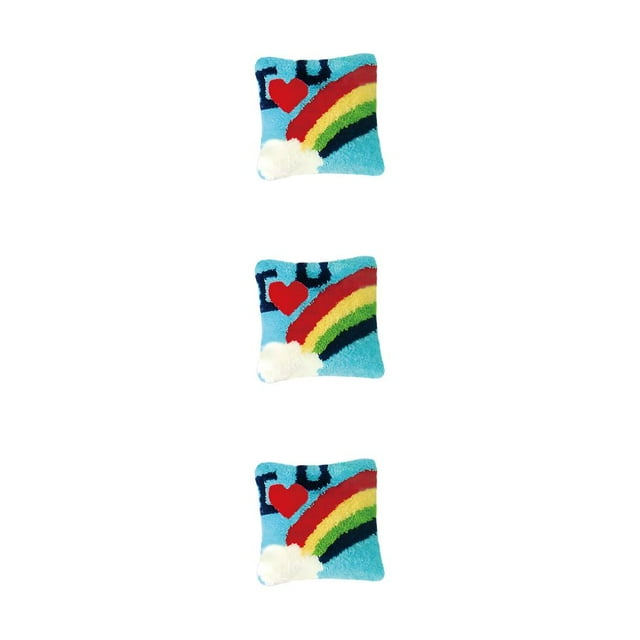Transemion Creativity DIY Accessories Embroidery Pillow Kits Hypoallergenic Fabric Gift Type4 3Set