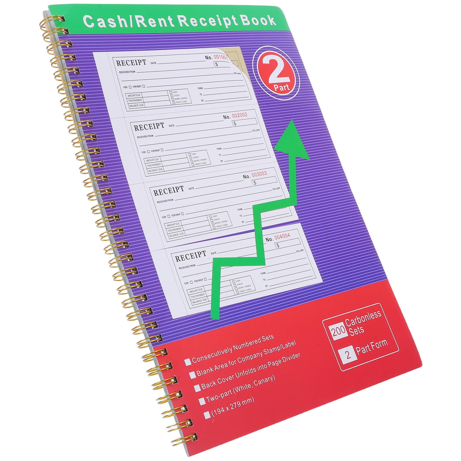 TABLZONE Rent Receipts Book for Landlords, 200 Sets for Multi- Tracking and Record Keeping