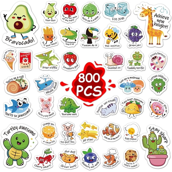 800pcsTeacher Classroom Motivational Stickers for Kids Students