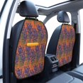 thumbnail image 3 of Pofeuu Lavender Flowers Print 2 Pack PU Leather Kick Mat Back Seat Protector, Universal Car Seat Back Organizer, Waterproof Backseat Protector For Most Car, 3 of 8