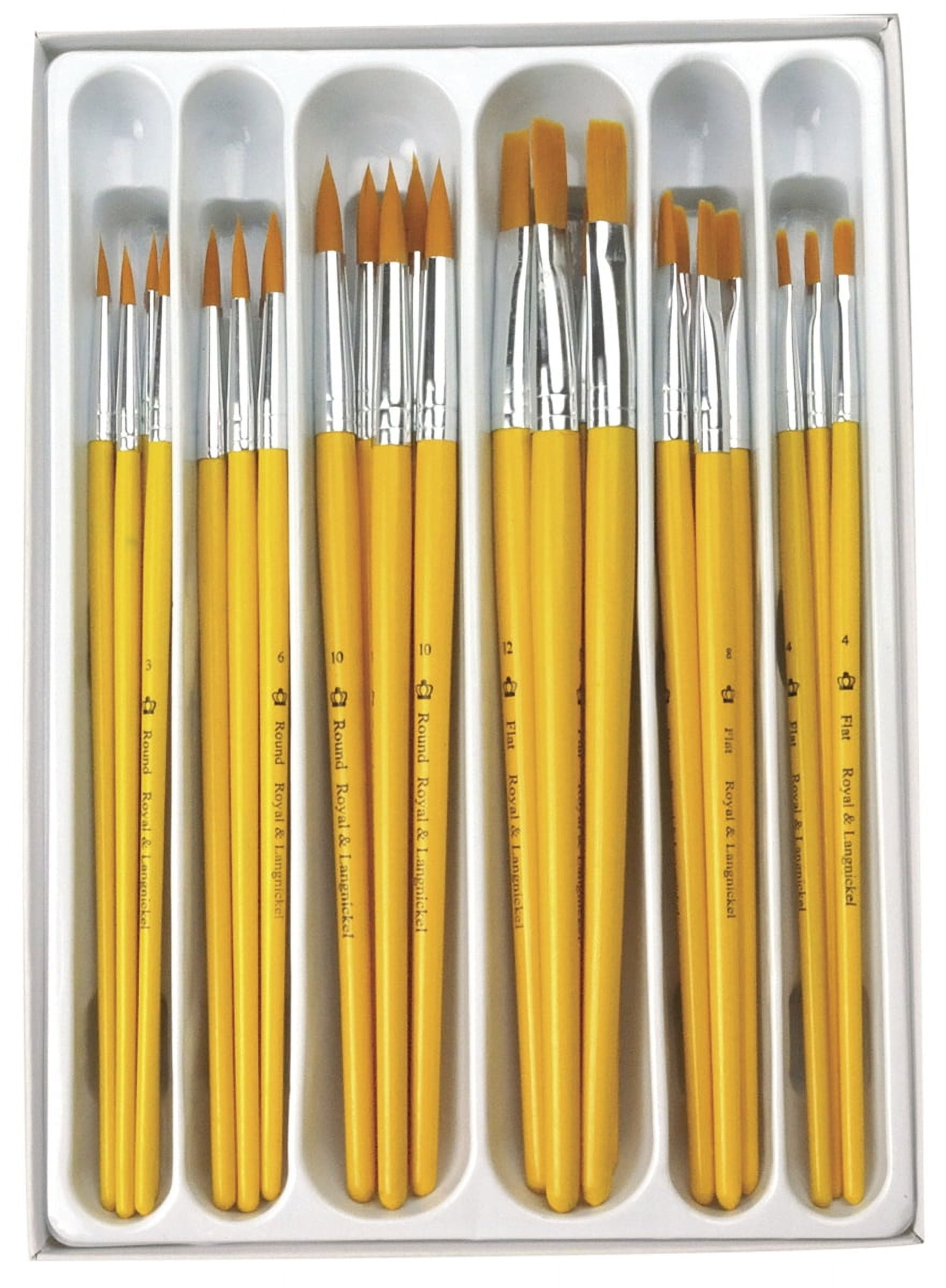 Royal & Langnickel - Majestic 8pc Short Handle Artist Paint Brush Set -  Shader/Wash 