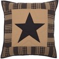 thumbnail image 5 of VHC Brands, Black Check Star, Cotton, 26x26, Quilted Euro Sham, Black, 5 of 5